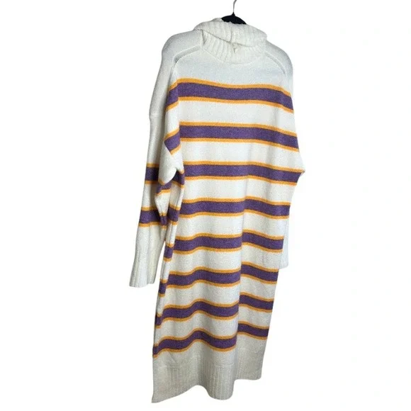 Anthropologie Daily Practice Karigan Midi Sweater Dress XL Striped Turtleneck - Picture 4 of 9